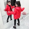 2022 New style of winter cotton-padded clothes for girls: Stylish and casual cotton-padded clothes for little girls, thickened Korean version for big kids to wear outside in winter Specification image